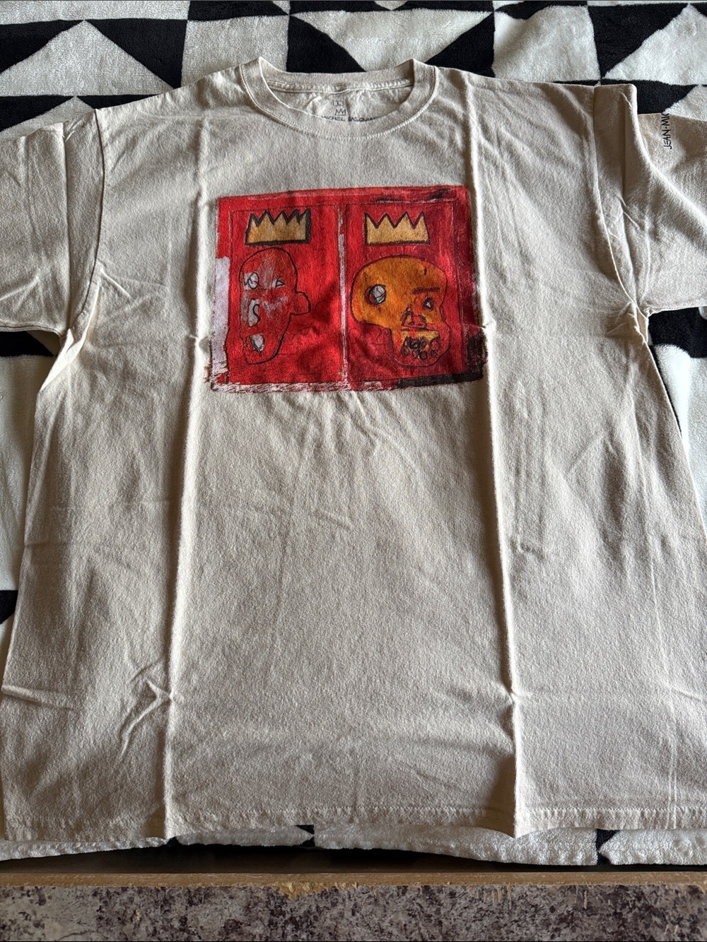 MENS Basquiat Graphic Tee with Red & Yellow Artwork